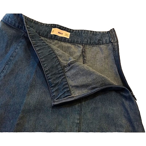 Mango Asymmetrical Jean Skirt Women’s size Small - Picture 6 of 11